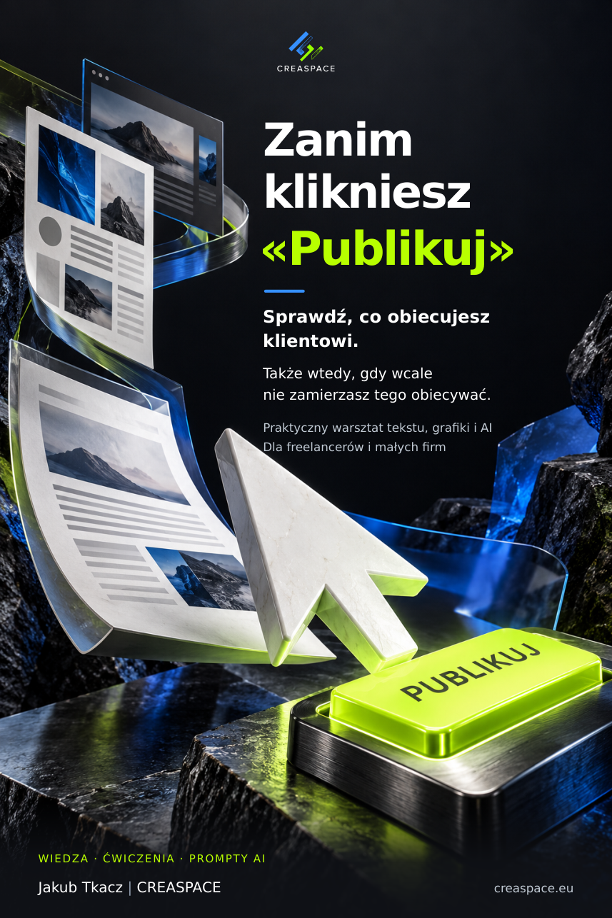 Okładka e-booka Zanim klikniesz Publikuj — Jakub Tkacz, CREASPACE